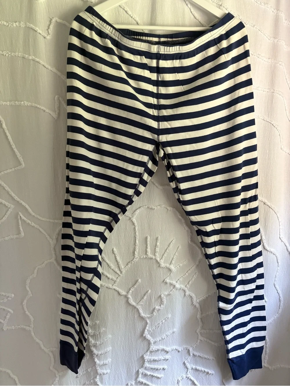 Hanna Andersson Adult Pajama Set XXL Organic Cotton Navy White Striped